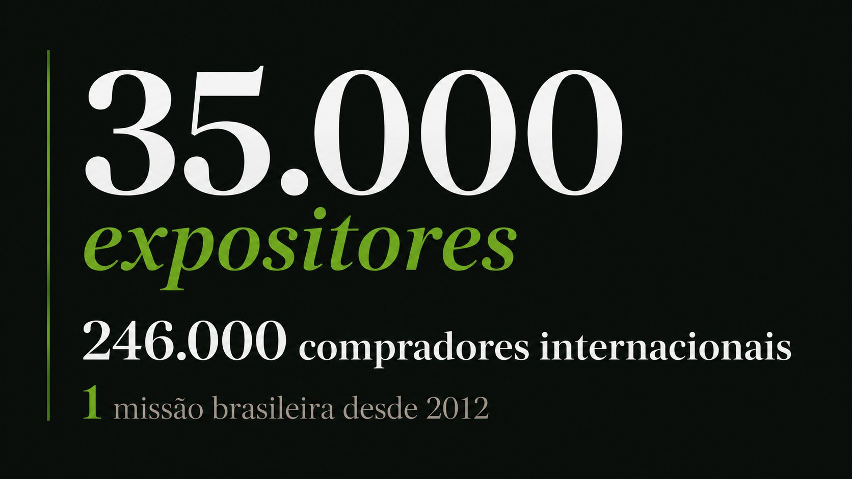 Infográfico Canton Fair: 35.000 expositores, 246.000 compradores internacionais, 1 missão brasileira AMO Embarque desde 2012