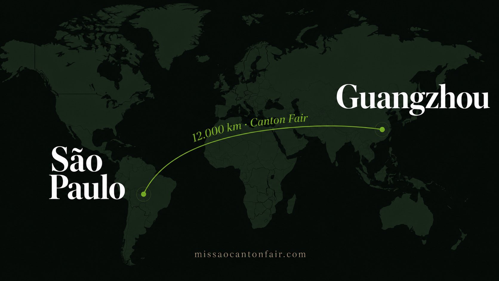 Rota missão Canton Fair — São Paulo Brasil a Guangzhou China 12.000 km — amoembarque.com